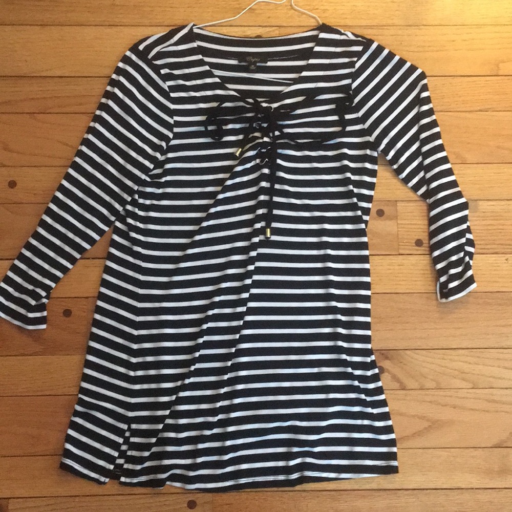 Black and White Striped Dress